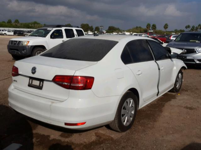 3VW2K7AJ0FM294246 - 2015 VOLKSWAGEN JETTA BASE WHITE photo 4