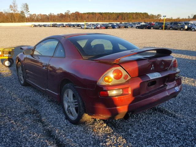 4A3AC84H03E168509 - 2003 MITSUBISHI ECLIPSE GT MAROON photo 3