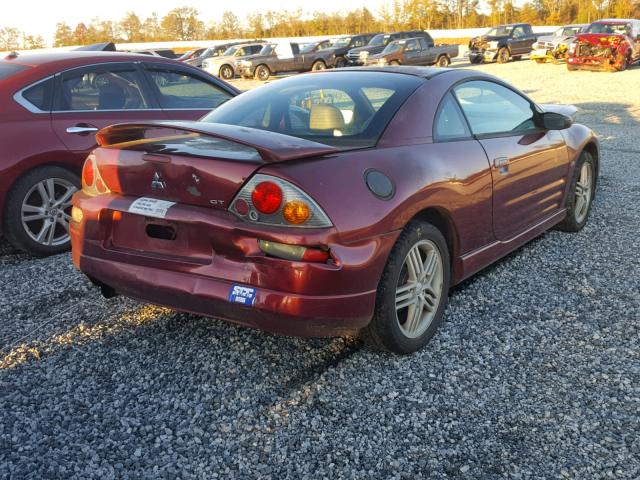 4A3AC84H03E168509 - 2003 MITSUBISHI ECLIPSE GT MAROON photo 4