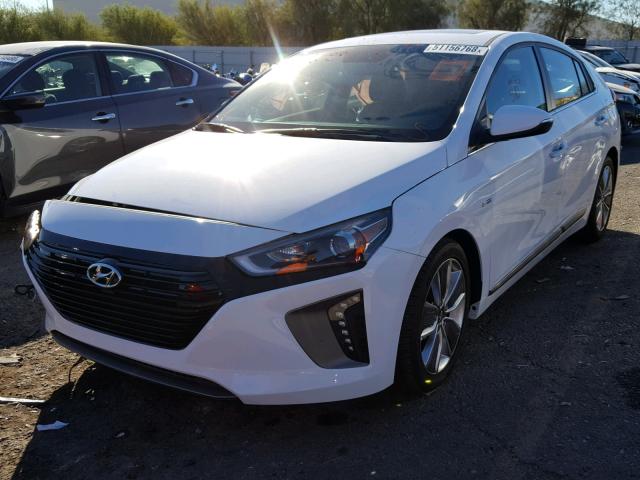 KMHC85LC7JU088589 - 2018 HYUNDAI IONIQ LIMI WHITE photo 2