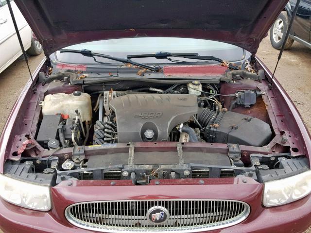 1G4HP52K644145337 - 2004 BUICK LESABRE CU MAROON photo 7