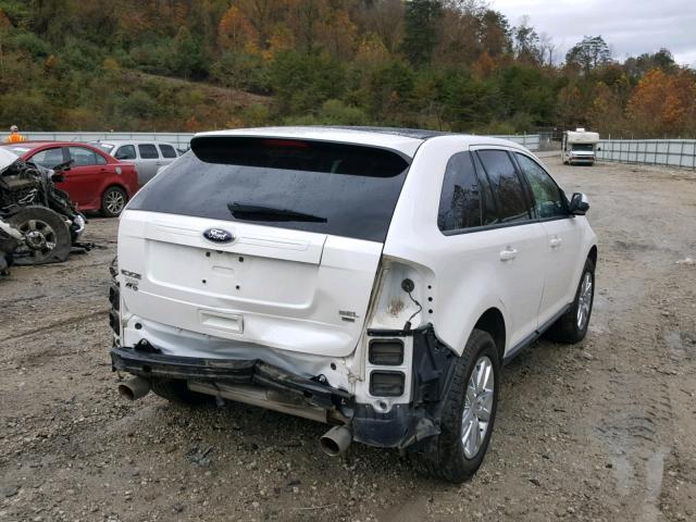 2FMDK4JC3EBA16321 - 2014 FORD EDGE SEL WHITE photo 4