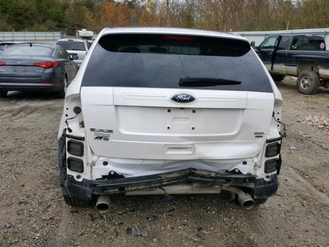 2FMDK4JC3EBA16321 - 2014 FORD EDGE SEL WHITE photo 9