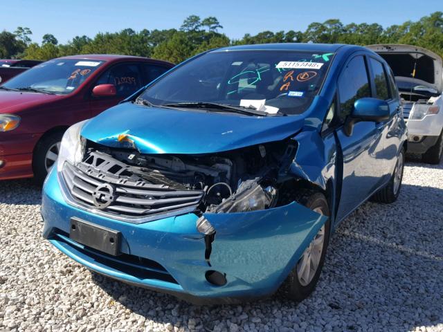 3N1CE2CPXEL373112 - 2014 NISSAN VERSA NOTE BLUE photo 2