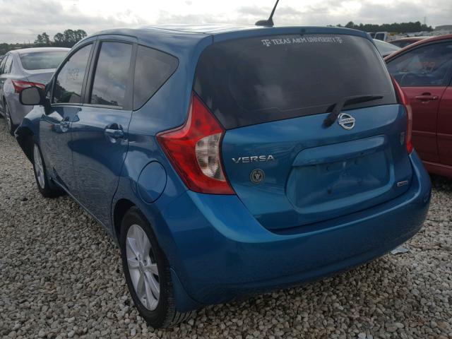 3N1CE2CPXEL373112 - 2014 NISSAN VERSA NOTE BLUE photo 3