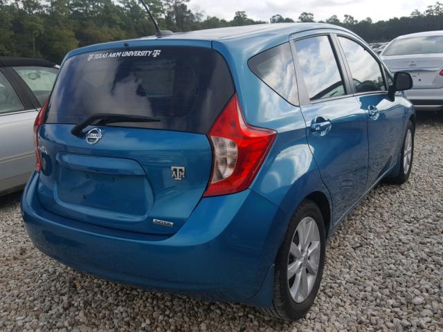 3N1CE2CPXEL373112 - 2014 NISSAN VERSA NOTE BLUE photo 4