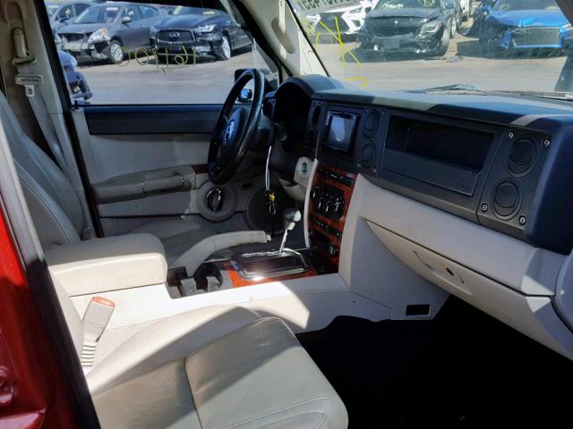 1J8HH58N26C150541 - 2006 JEEP COMMANDER ბურგუნდია ფოტო 5
