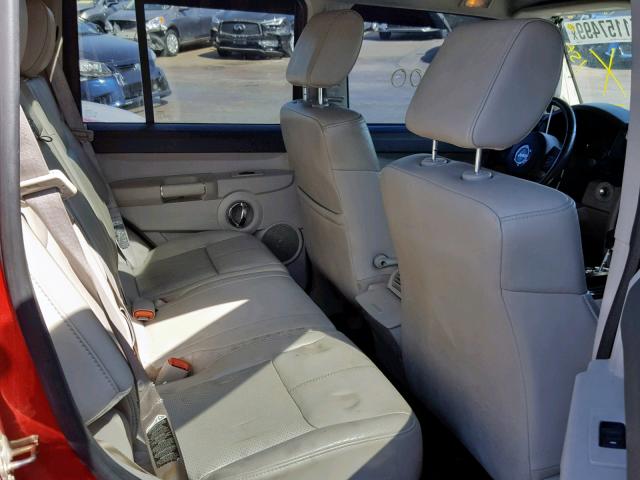 1J8HH58N26C150541 - 2006 JEEP COMMANDER ბურგუნდია ფოტო 6