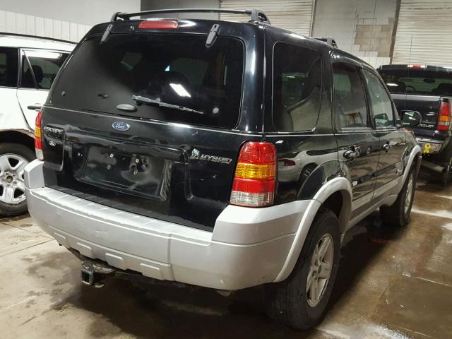 1FMCU96H76KC96050 - 2006 FORD ESCAPE HEV BLACK photo 4