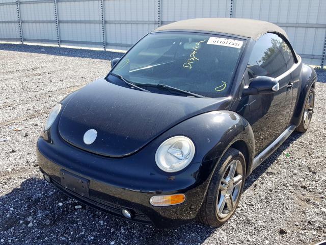3VWCD31Y85M312205 - 2005 VOLKSWAGEN NEW BEETLE შავი ფოტო 2