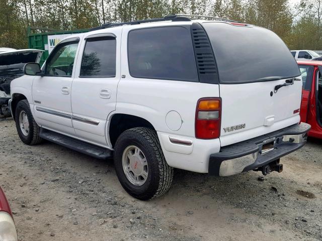 1GKEK13Z32J226437 - 2002 GMC YUKON WHITE photo 3