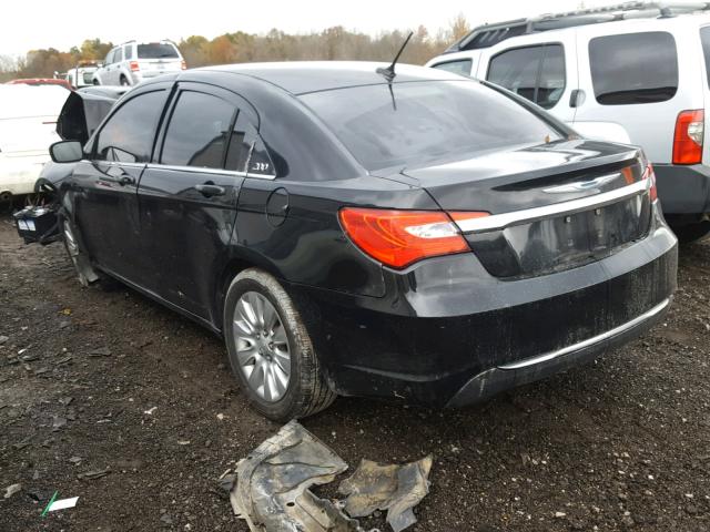 1C3CCBAB3CN204593 - 2012 CHRYSLER 200 LX BLACK photo 3