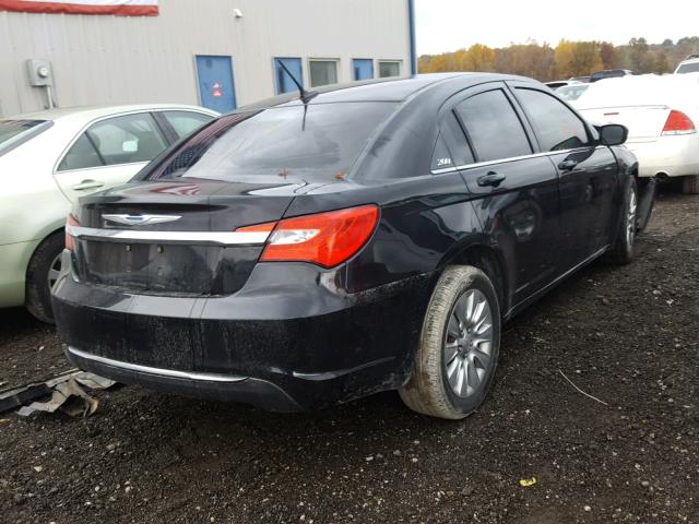 1C3CCBAB3CN204593 - 2012 CHRYSLER 200 LX BLACK photo 4