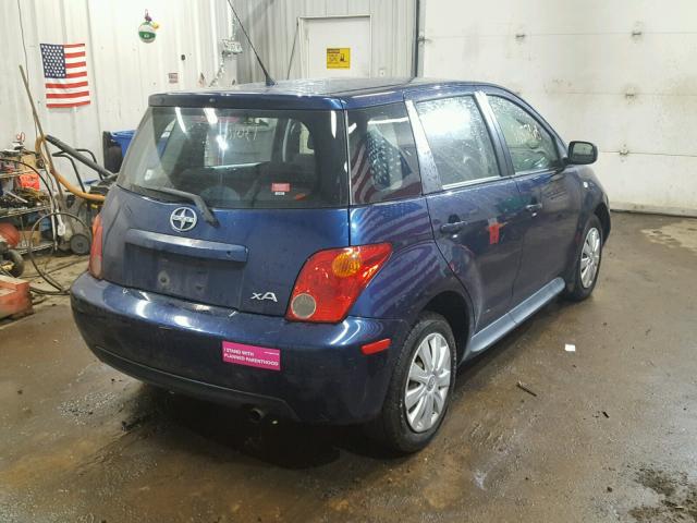 JTKKT624640076839 - 2004 TOYOTA SCION XA ლურჯი ფოტო 4