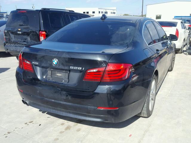 WBAXH5C52DD111737 - 2013 BMW 528 XI BLACK photo 4