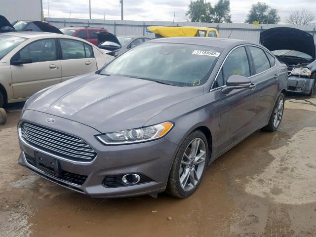 3FA6P0K91DR183941 - 2013 FORD FUSION TIT GRAY photo 2