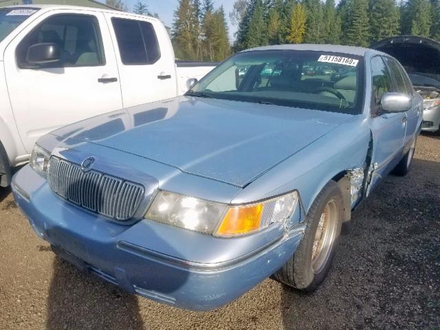 2MEFM75W6XX682669 - 1999 MERCURY GRAND MARQ BLUE photo 2