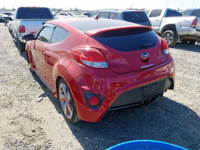 KMHTC6AE4DU109184 - 2013 HYUNDAI VELOSTER T RED photo 3