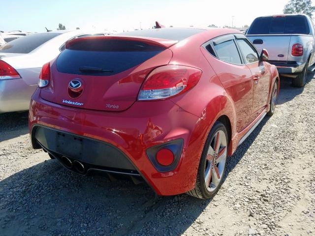 KMHTC6AE4DU109184 - 2013 HYUNDAI VELOSTER T RED photo 4