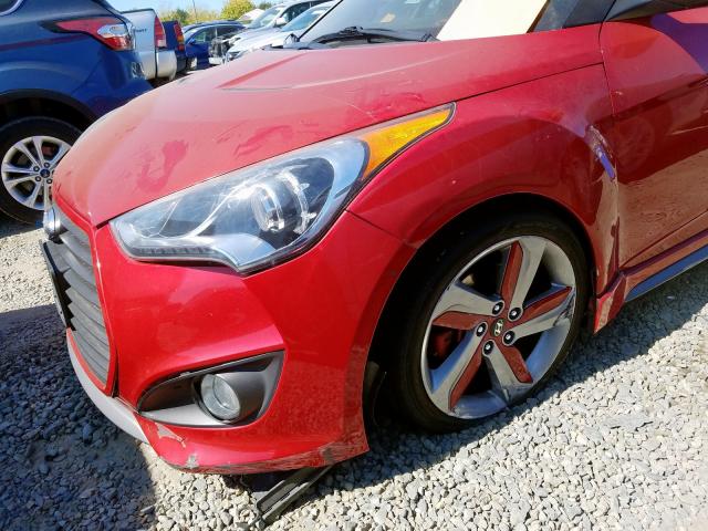 KMHTC6AE4DU109184 - 2013 HYUNDAI VELOSTER T RED photo 9