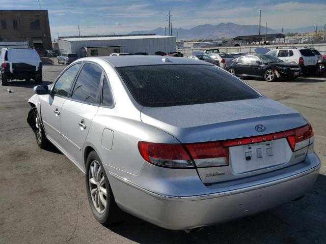 KMHFC46F68A303452 - 2008 HYUNDAI AZERA SE SILVER photo 3