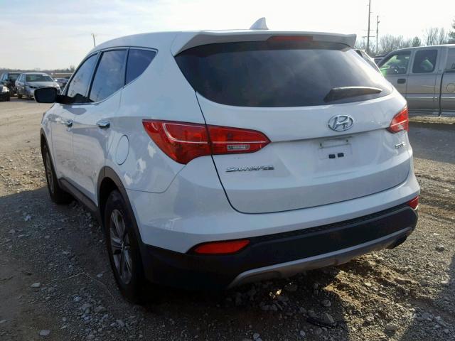 5XYZT3LB2EG147323 - 2014 HYUNDAI SANTA FE S WHITE photo 3