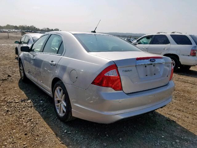 3FAHP0JA0AR279284 - 2010 FORD FUSION SEL SILVER photo 3