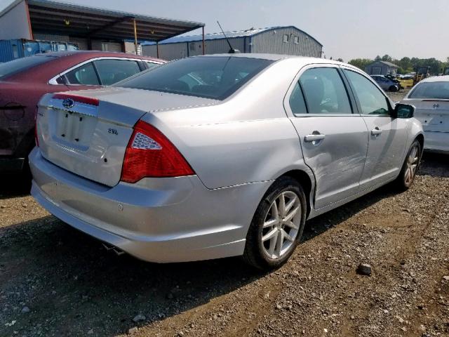 3FAHP0JA0AR279284 - 2010 FORD FUSION SEL SILVER photo 4