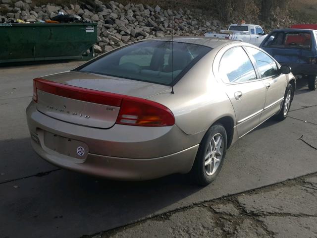 2B3HD46R72H176760 - 2002 DODGE INTREPID S GOLD photo 4