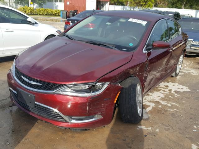 1C3CCCAG4FN759705 - 2015 CHRYSLER 200 LIMITE RED photo 2