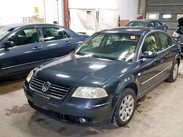 WVWPD63B23P352222 - 2003 VOLKSWAGEN PASSAT GLS BLUE photo 2