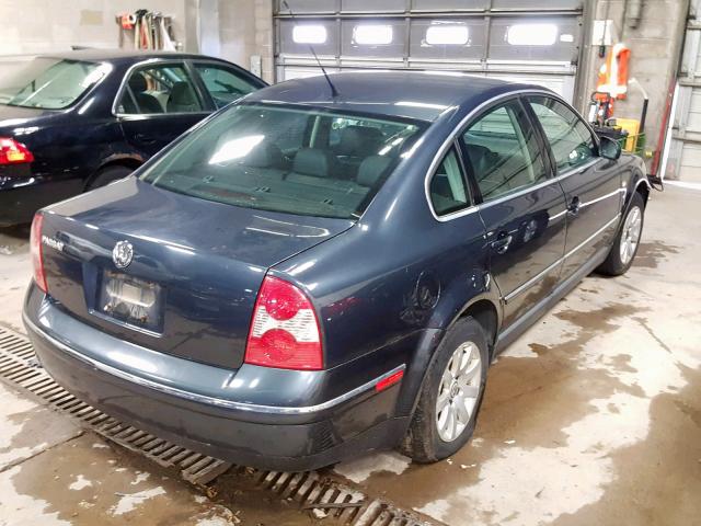 WVWPD63B23P352222 - 2003 VOLKSWAGEN PASSAT GLS BLUE photo 4