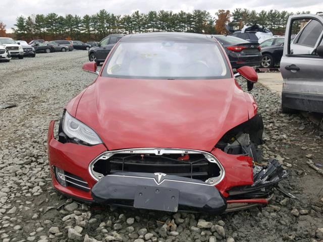 5YJSA1H28FFP74508 - 2015 TESLA MODEL S 85 RED photo 10