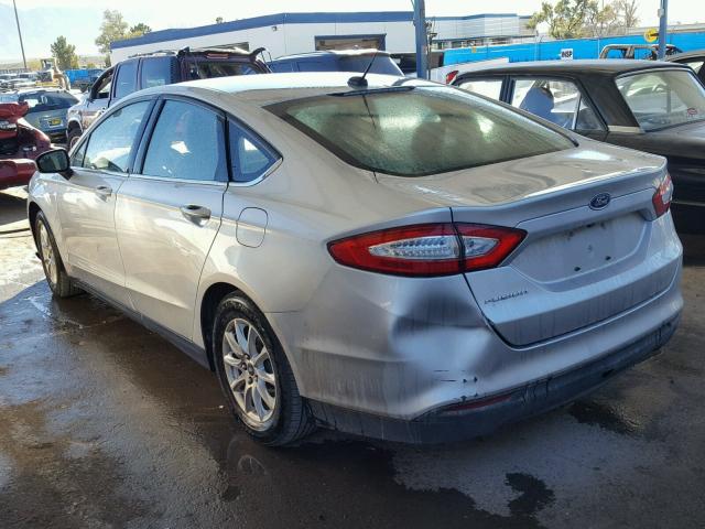 3FA6P0G73GR224095 - 2016 FORD FUSION S SILVER photo 3