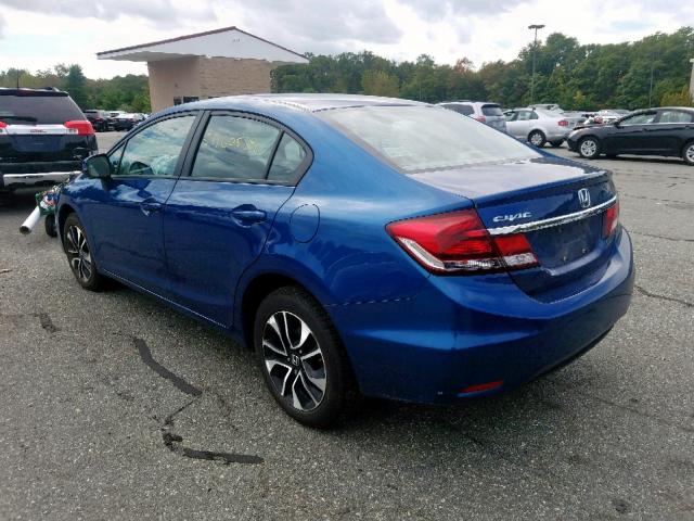 2HGFB2F83DH516367 - 2013 HONDA CIVIC EX BLUE photo 3