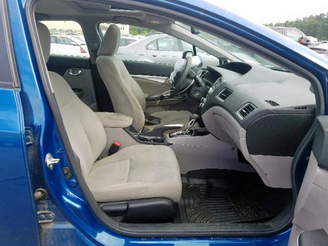 2HGFB2F83DH516367 - 2013 HONDA CIVIC EX BLUE photo 5