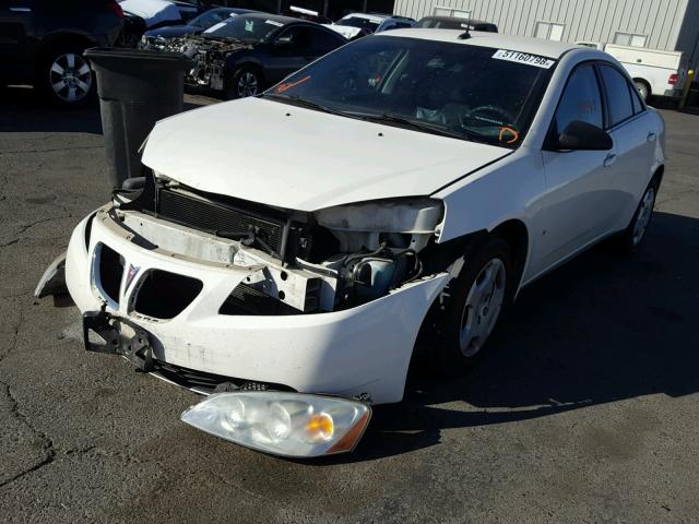 1G2ZF57B084135935 - 2008 PONTIAC G6 VALUE L WHITE photo 2