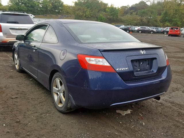 2HGFG11878H561563 - 2008 HONDA CIVIC EX BLUE photo 3