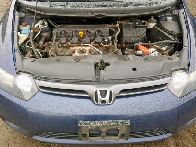 2HGFG11878H561563 - 2008 HONDA CIVIC EX BLUE photo 7