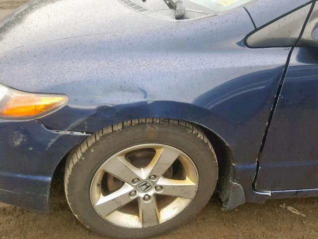 2HGFG11878H561563 - 2008 HONDA CIVIC EX BLUE photo 9