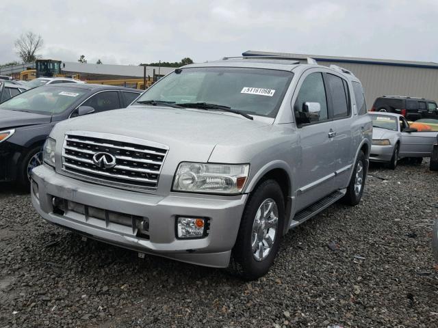 5N3AA08C55N809376 - 2005 INFINITI QX56 SILVER photo 2