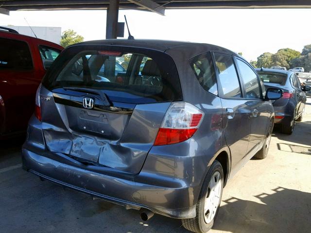 JHMGE8H34DC044552 - 2013 HONDA FIT GRAY photo 4