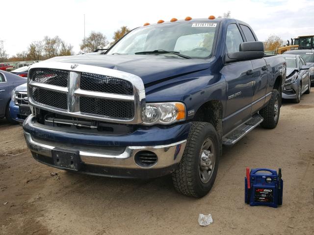 3D7KU28D33G859637 - 2003 DODGE RAM 2500 S BLUE photo 2