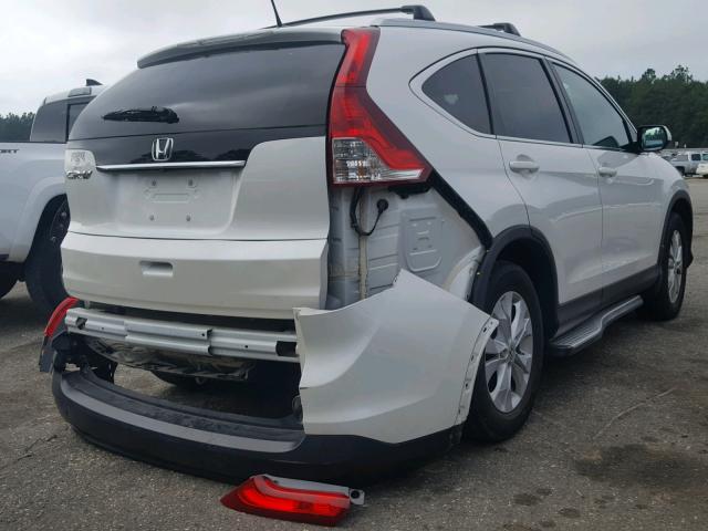 5J6RM3H72EL006350 - 2014 HONDA CR-V EXL WHITE photo 4