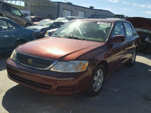 4T1BF28B1YU014689 - 2000 TOYOTA AVALON XL MAROON photo 2