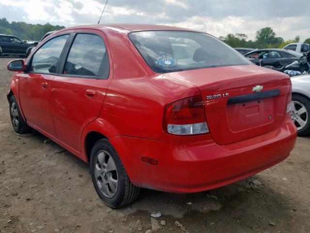 KL1TD56626B555871 - 2006 CHEVROLET AVEO BASE Qırmızı foto 3