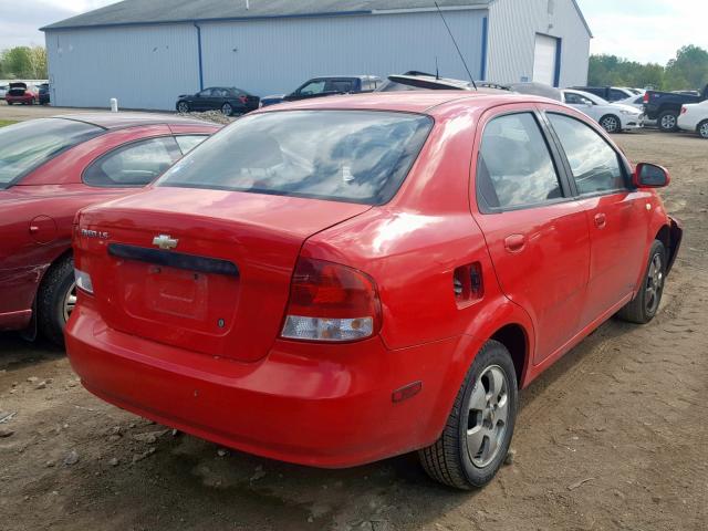 KL1TD56626B555871 - 2006 CHEVROLET AVEO BASE Qırmızı foto 4