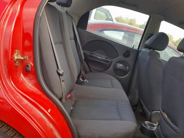 KL1TD56626B555871 - 2006 CHEVROLET AVEO BASE Qırmızı foto 6