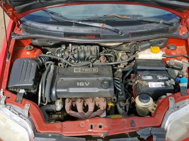 KL1TD56626B555871 - 2006 CHEVROLET AVEO BASE Qırmızı foto 7