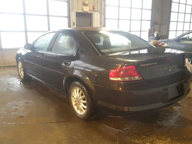 1C3EL46X13N550148 - 2003 CHRYSLER SEBRING LX BLACK photo 3